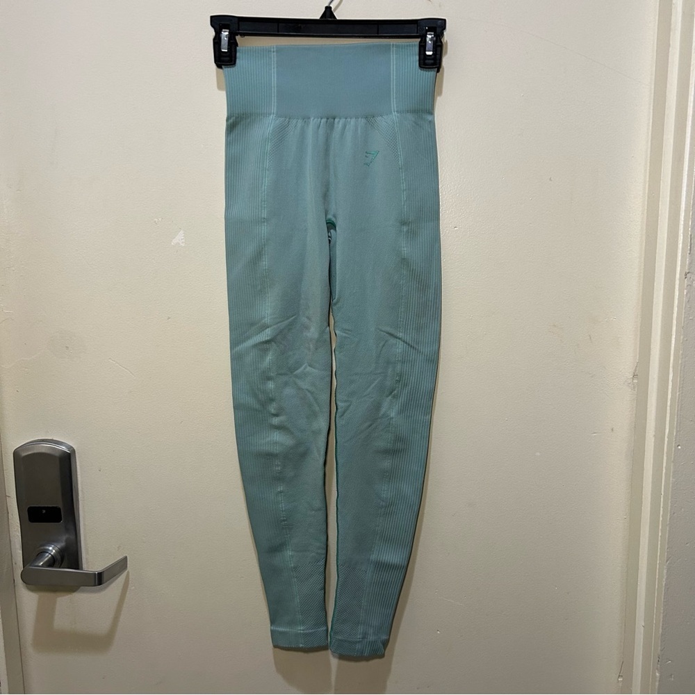 Gymshark Spearmint Green/Blue Ultra Seamless Leggings Size Small